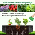 SUNYRISY Hochbeet Metall für Garten, 240x90x60cm Verzinkter Stahl Pflanzkasten Blumenkasten Kräuterbeet Pflanzbeet Blumenbeet Hochbeet-Kit für Garten Balkon Terrasse, Schwarz Ellipse - Thumbnail 8