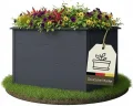Hochbeet Metall Anthrazit 150x75x77cm - Premium Hochbeet aus pulverbeschichtetem Stahlblech für Garten & Balkon, Schneckenschutz, wetterfest, ideal für Kräuterbeet, Frühbeet & Blumenkasten - Thumbnail 2
