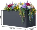 Hochbeet Metall Anthrazit 150x75x77cm - Premium Hochbeet aus pulverbeschichtetem Stahlblech für Garten & Balkon, Schneckenschutz, wetterfest, ideal für Kräuterbeet, Frühbeet & Blumenkasten - Thumbnail 3