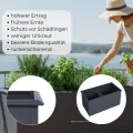 Hochbeet Pflanzbeet | Kräuter- und Gemüsebeet Metall verzinkt | 850 Liter Volumen 150 x 75 x 77 cm (B x T x H) Anthrazit rechteckig - Thumbnail 4