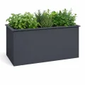 Hochbeet Pflanzbeet | Kräuter- und Gemüsebeet Metall verzinkt | 850 Liter Volumen 150 x 75 x 77 cm (B x T x H) Anthrazit rechteckig - Thumbnail 10