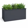 Hochbeet Pflanzbeet | Kräuter- und Gemüsebeet Metall verzinkt | 850 Liter Volumen 150 x 75 x 77 cm (B x T x H) Anthrazit rechteckig - Thumbnail 1