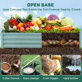Hochbeet Metall, 180x90x30cm Verzinkt Hochbeete für Garten mit Stützstange, Hochbeet zum Anbau von Pflanzen Gemüse Blumen und Kräutern (Rechteckig + Mintgrün) - Thumbnail 5