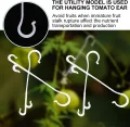 Veemoon 850 Stück Pflanzenstützhaken für Tomaten Obst und Gemüseranken Weiß 13cm Langlebiges Aufhängezubehör für Gewächshaus und Garten - Thumbnail 8