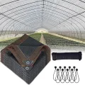 Schwarze Garten-Schattenabdeckung, 2,1 x 90,4 m, UV-beständig, Sonnenschutztuch mit verstärkten Ösen, perfekt für Gewächshaus, Blumen, Pflanzen, Outdoor-Schutz, Netznetz - Thumbnail 1