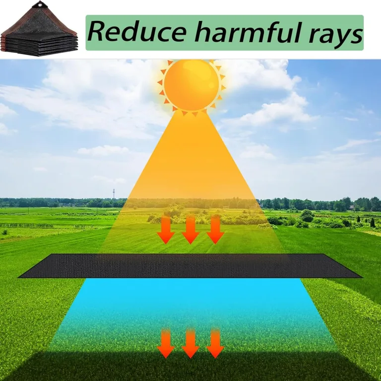 3 x 4,2 m schwarzes Sonnenschutztuch – 90 % UV-Schutz, Netzplane für Gewächshaus, Terrasse, Pflanzen und Tomaten – Lösung für kühle Außenbereiche – Bild 5