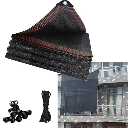 3,6 x 3,5 m schwarzes Sonnenschutztuch – 90 % UV-Blocknetz für Pflanzen, Gewächshaus, Terrasse und Tomatenschutz, Netzplane für kühle Bereiche und Garten – Bild 9