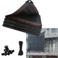 Sonnensegel, 1,8 x 4,7 m, schwarz, 90 % UV-Block-Mesh-Plane für Gewächshaus, Terrasse, Pflanzen, Tomaten – Kühllösung für den Außenbereich, Garten, Schattenschutz - Thumbnail 1