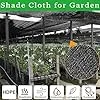Schwarzes Schattentuch für Gartenarbeit – 4,6 x 4,5 m Sonnenblock-Netzplane mit Ösen für Gewächshaus, Terrasse, Hühnerstall und Pflanzenschutz, Outdoor-Schattennetz für Tomaten - Thumbnail 2