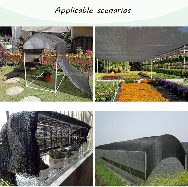 90 % schwarzer Sonnenschutz für Terrasse – 1,5 x 3 m Gartennetz mit Ösen, Outdoor-Sonnenschutz für Pergola, Pflanzen, Gewächshaus, Hühnerstall, UV-Schutz und Wärmereduktion – Bild 7