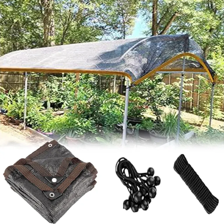 90 % Verdunkelungs-Sonnenschutz für Terrasse, 1,8 x 4,7 m, Garten-Netz, mit Ösen, Sonnenschutz für Pergola, Gewächshaus, Hühnerstall, Pflanzenschutz – Bild 1