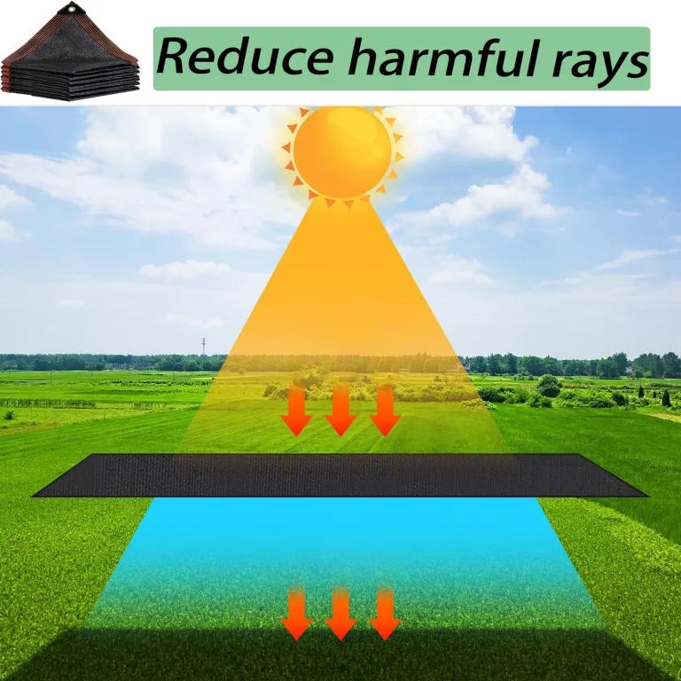 90 % Sonnenschutz, Netzplane für Gewächshaus, Terrasse, Pflanzen und Tomaten, kühlendes Schattennetz für Gartenarbeit im Freien, UV-Schutz, 2,9 x 4,8 m, Schwarz – Bild 4