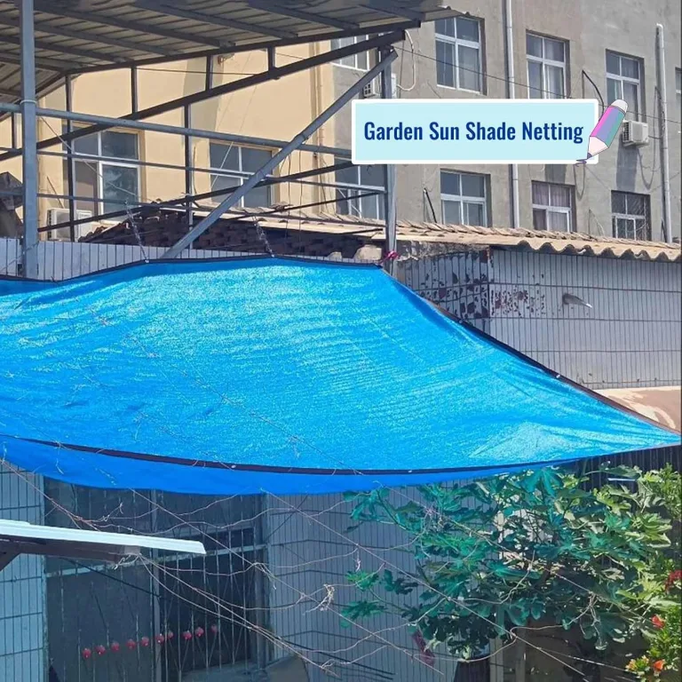 98 % Sonnenschutztuch – blaues Outdoor-Schattennetz mit Ösen, perfekt für Gewächshäuser, Zwinger und Tomatenpflanzen (2 x 8 m) – Bild 4