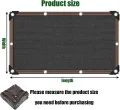UV-beständige, schwarze Abdeckung für den Garten, 2,3 x 5,7 m, Sonnenblock-Mesh-Netz mit verstärkten Ösen für Gewächshaus, Blumen, Pflanzenschutz und Außenbereich - Thumbnail 3