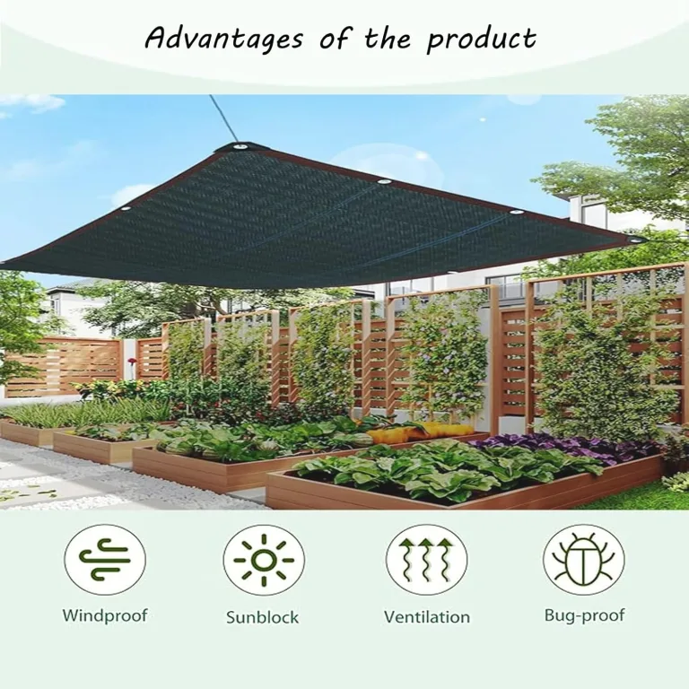 4,5 x 7,6 m Sonnenschutztuch – schwarzes Garten-Schattennetz für Gemüse, Gewächshaus, Hühnerstall, Zwinger und Deckdach, wasserdichte Pflanzenabdeckung für Tomatenpflanzen – Bild 6