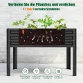 SUNYRISY Hochbeet Metall für Balkon und Garten, 116x60x80cm Verzinkter Stahl Pflanzkasten Blumenkasten Kräuterbeet Pflanzbeet Blumenbeet Hochbeet-Kit für Garten Balkon Terrasse, Schwarz - Thumbnail 3