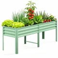 SUNYRISY Hochbeet Metall für Balkon und Garten, 116x60x80cm Verzinkter Stahl Pflanzkasten Blumenkasten Kräuterbeet Pflanzbeet Blumenbeet Hochbeet-Kit für Garten Balkon Terrasse, Schwarz - Thumbnail 7