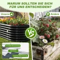 180x90x60 cm Hochbeet Metall - 6-in-1 Pflanzbeet Hochbeete für Garten aus Verzinktem Stahl - Wellblech oval Wetterfest & Rostfrei Gartenbeet für Garten Terrasse & Balkon - Thumbnail 5