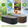 180x90x60 cm Hochbeet Metall - 6-in-1 Pflanzbeet Hochbeete für Garten aus Verzinktem Stahl - Wellblech oval Wetterfest & Rostfrei Gartenbeet für Garten Terrasse & Balkon - Thumbnail 9