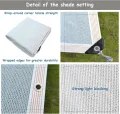 Strapazierfähige Netzplane mit Ösen, 90 % - 95 % Schattentuch, Rollgeklebter Rand, Sonnenschutz für Pflanzen, Pergola, Gewächshaus, Terrasse, Tomaten, Hühnerstall, Weiß - Thumbnail 4