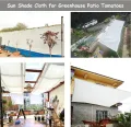 Strapazierfähige Netzplane mit Ösen, 90 % - 95 % Schattentuch, Rollgeklebter Rand, Sonnenschutz für Pflanzen, Pergola, Gewächshaus, Terrasse, Tomaten, Hühnerstall, Weiß - Thumbnail 6