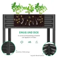 Hochbeet aus Metall, Verzinkter Stahl Rostfrei, 116x60x80 cm Hochbeet für Garten, Terrasse & Balkon, Pflanzkasten für Gemüse, Kräuter und Blumen, Langlebiges Pflanzbeet - Thumbnail 6
