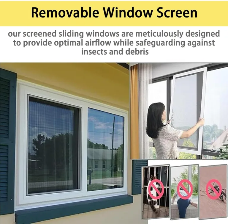 Horizontales Schiebefenster aus Aluminium mit Sicherheitsschloss, gehärtetes Glas, 93 x 40 cm, ideal für Hühnerställe, Gewächshäuser und Schuppen im Freien, weißes Finish – Bild 3