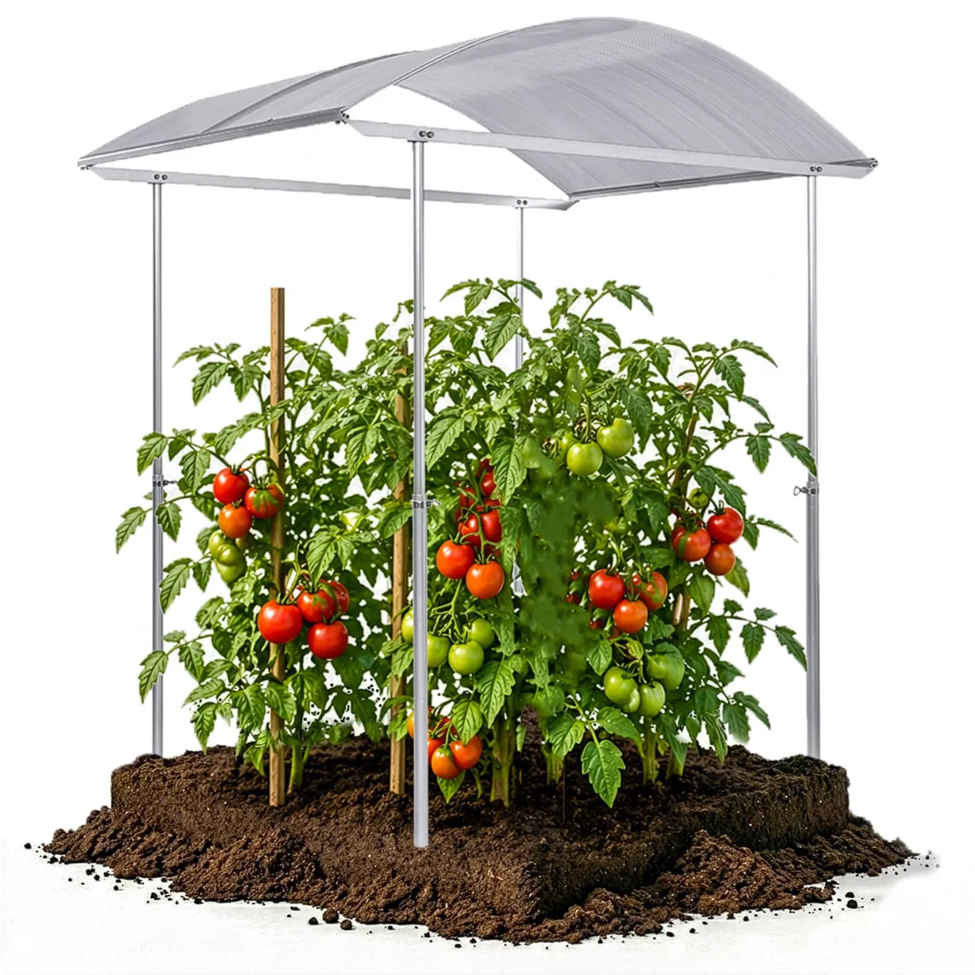 Beckmann Tomatendach PSR4 – Stabile Tomatenüberdachung & Überdachung für Hochbeet 400x150 cm – Winterfestes Alu Schutzdach, hagelfeste 6mm Platten gegen Braunfäule – Höhenverstellbar - Bild 1
