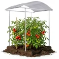 Beckmann Tomatendach PSR4 – Stabile Tomatenüberdachung & Überdachung für Hochbeet 400x150 cm – Winterfestes Alu Schutzdach, hagelfeste 6mm Platten gegen Braunfäule – Höhenverstellbar - Thumbnail 6