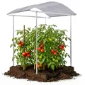 Beckmann Tomatendach PSR4 – Stabile Tomatenüberdachung & Überdachung für Hochbeet 400x150 cm – Winterfestes Alu Schutzdach, hagelfeste 6mm Platten gegen Braunfäule – Höhenverstellbar - Thumbnail 1