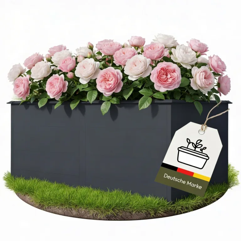 novaterra® Hochbeet Metall Anthrazit - B 100 x T 50 x H 77 cm - Premium Hochbeet aus pulverbeschichtetem Stahl, Schneckenschutz, wetterfest, ideal für Kräuterbeet, Frühbeet & Blumenkasten – Bild 9