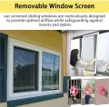 Schiebefenster aus Aluminium mit Schloss, gehärtetes Glas, Ersatz, 83,8 x 45,7 cm, Weiß, ideal für Hühnerstall, Schuppen, Gewächshäuser und Außenbereiche - Thumbnail 3