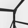 AXI Simon Gewächshaus aus Aluminium & Polycarbonat in Schwarz | Treibhaus mit Schiebetür & Fenster Winterfest | Mit integrierter Drainage | 250x190x207 cm - Thumbnail 5