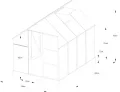 AXI Simon Gewächshaus aus Aluminium & Polycarbonat in Schwarz | Treibhaus mit Schiebetür & Fenster Winterfest | Mit integrierter Drainage | 250x190x207 cm - Thumbnail 6