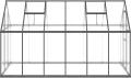 Hommdiy Gewächshaus mit Fundamentrahmen Anthrazit 224x169x202 cm Alu Pflanzenhaus mit Dachrinnensystem Flügeltür Treibhaus für Pflanzen - Thumbnail 5