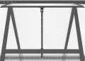 Hommdiy Gewächshaus mit Fundamentrahmen Anthrazit 224x169x202 cm Alu Pflanzenhaus mit Dachrinnensystem Flügeltür Treibhaus für Pflanzen - Thumbnail 8