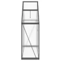 Hommdiy Gewächshaus mit Fundamentrahmen Anthrazit 169x114x195 cm Alu Pflanzenhaus mit Dachrinnensystem Flügeltür Treibhaus für Pflanzen Frühbeet - Thumbnail 3