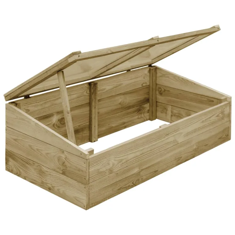 Hommdiy Gewächshaus Imprägniertes Kiefernholz 200 x 50 x 35 cm Frühbeet Frühbeetkasten – Bild 4