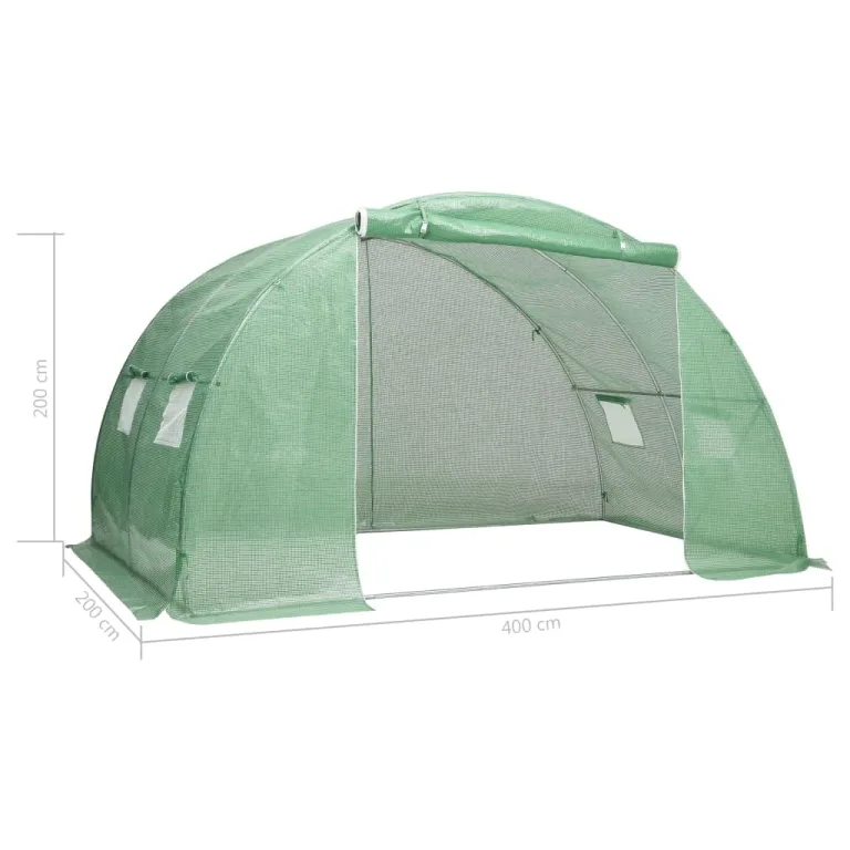 Hommdiy Gewächshaus 24 m² 6x4x2 m Treibhaus Frühbeet Tomatenhaus Folientunnel Pflanzenhaus – Bild 7
