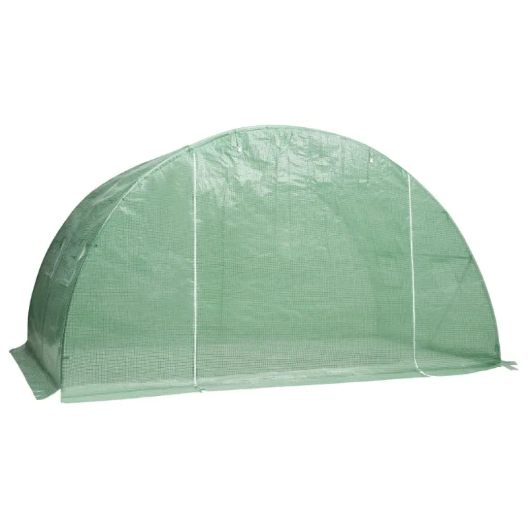 Hommdiy Gewächshaus 18m² 600x300x200 cm Treibhaus Frühbeet Tomatenhaus Folientunnel Pflanzenhaus – Bild 3