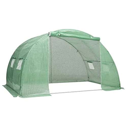 Hommdiy Gewächshaus 18m² 600x300x200 cm Treibhaus Frühbeet Tomatenhaus Folientunnel Pflanzenhaus – Bild 10