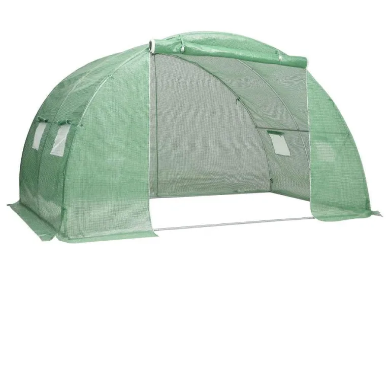 Hommdiy Gewächshaus 18m² 600x300x200 cm Treibhaus Frühbeet Tomatenhaus Folientunnel Pflanzenhaus – Bild 1
