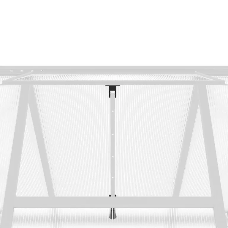 Hommdiy Gewächshaus mit Fundamentrahmen Silbern 169x114x202 cm Alu Pflanzenhaus mit Dachrinnensystem Flügeltür Treibhaus für Pflanzen Frühbeet – Bild 7
