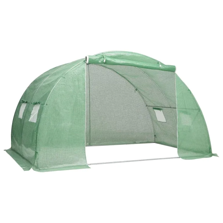 Hommdiy Gewächshaus 9 m² 4,5x2x2 m Treibhaus Frühbeet Tomatenhaus Folientunnel Pflanzenhaus – Bild 2