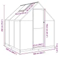 Gewächshaus mit Fundamentrahmen - Aluminium/PC, Pflanzenhaus mit Dachrinnensystem Flügeltür, Treibhaus für Pflanzen, Frühbeet (169 x 169 x 202 cm) - Thumbnail 3