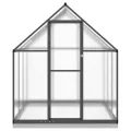 Gewächshaus mit Fundamentrahmen - Aluminium/PC, Pflanzenhaus mit Dachrinnensystem Flügeltür, Treibhaus für Pflanzen, Frühbeet (169 x 169 x 202 cm) - Thumbnail 4