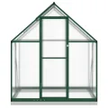 Gewächshaus mit Fundamentrahmen - Aluminium/PC, Pflanzenhaus mit Dachrinnensystem Flügeltür, Treibhaus für Pflanzen, Frühbeet (169 x 114 x 202 cm) - Thumbnail 4