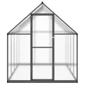 Gewächshaus mit Fundamentrahmen - Aluminium/PC, Pflanzenhaus mit Dachrinnensystem Flügeltür, Treibhaus für Pflanzen, Frühbeet (224 x 169 x 195 cm) - Thumbnail 4