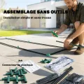 Outsunny Garten-Gewächshaus mit 3 Regalen, kleines Balkongewächshaus aus PVC-Plane und Stahlrahmen, 2 Rolltüren, für Gemüse, Pflanzen, Blumen, 143 x 46 x 164 cm, transparent - Thumbnail 6