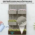Outsunny Hochbeet Holz, verstellbar Pflanzbeet mit Rankgitter Frühbeet Gartenbeet Blumenkasten Pflanzkasten 60x16x100cm für Garten Balkon, Gartenspalier für Blumen, Kletterpflanzen, Gemüse Kräuter - Thumbnail 6